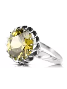 Sterling silver 925 Yellow Peridot Ring Vintage vrc035s